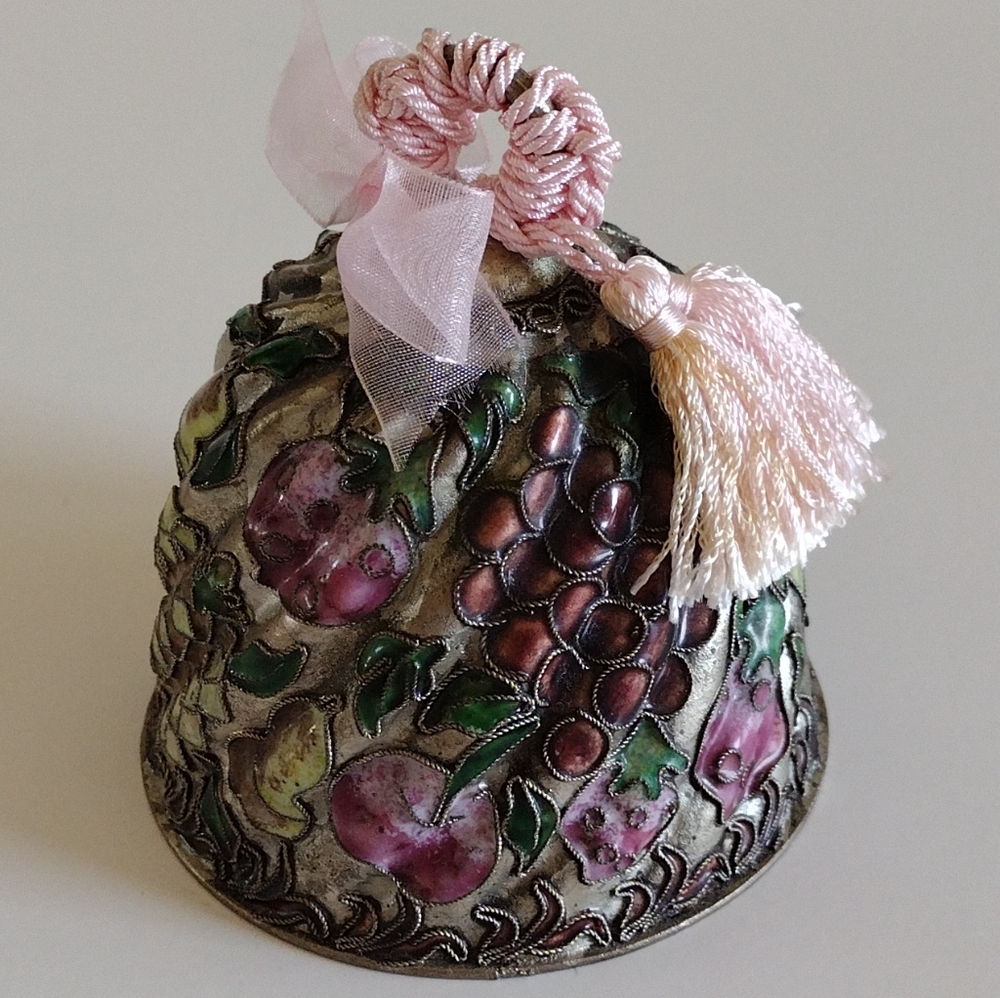 Cloisonne Fruit Bell Vintage Czech Republic